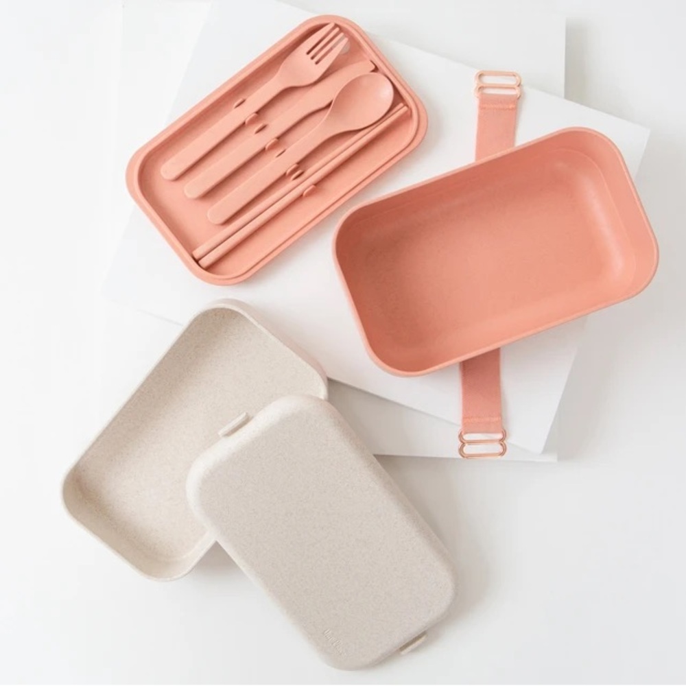 Our Place Layered Lunch Box Set with Utensils & Clips